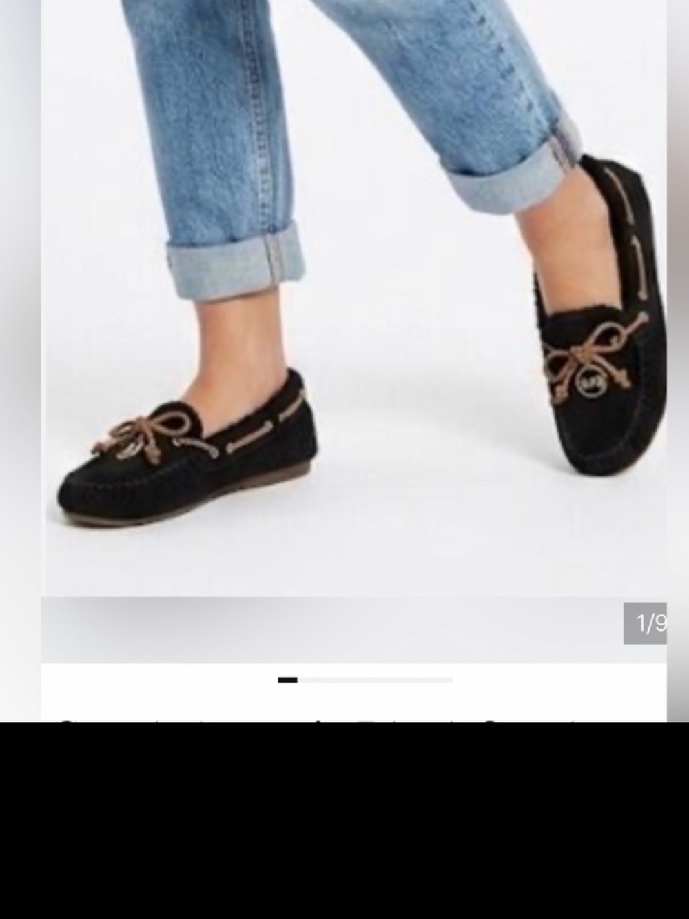 Coach Black Suede Moccasins Size 9